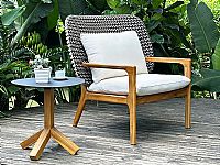 柚木藤编椅T-FY2518